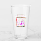 ALPHABET INITIAAL D MONOGRAM GLAS (Voorkant)