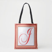 ALPHABET INITIAAL J MONOGRAM TOTE BAG (Voorkant)