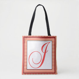 ALPHABET INITIAAL J MONOGRAM TOTE BAG