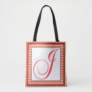 ALPHABET INITIAAL J MONOGRAM TOTE BAG