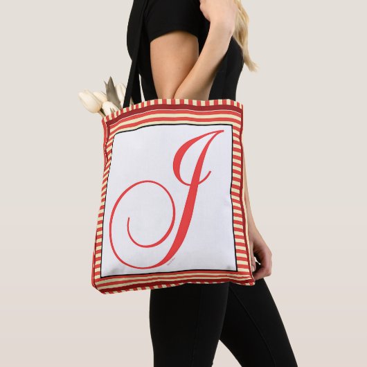 ALPHABET INITIAAL J MONOGRAM TOTE BAG (Dichtbij)