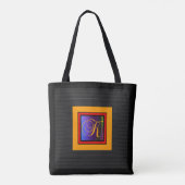 ALPHABET INITIAAL K MONOGRAM, TOTE BAG (Achterkant)