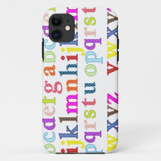 Alphabet iPhone 5/5S Hoesje (Achterkant)