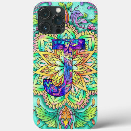 Alphabet J mandala Case-Mate iPhone Case