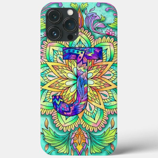 Alphabet J mandala Case-Mate iPhone Case (Achterkant)