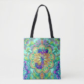 Alphabet J mandala Tote Bag (Voorkant)