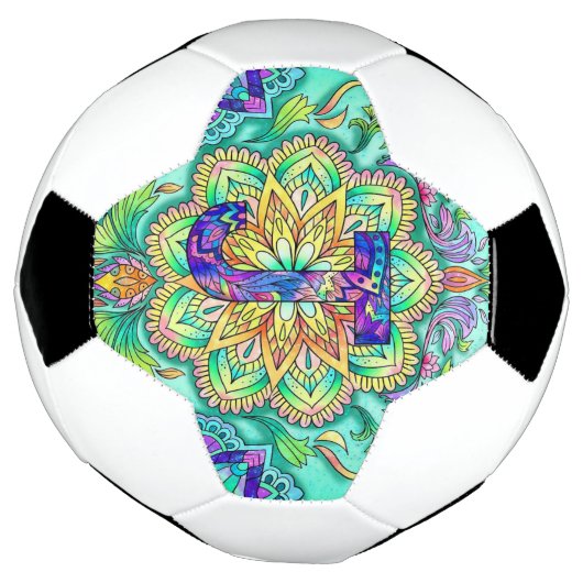 Alphabet J mandala Voetbal (Gedraaid)