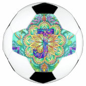 Alphabet J mandala Voetbal (Voorkant)