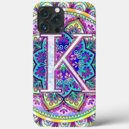 Alphabet K mandala Case-Mate iPhone Case