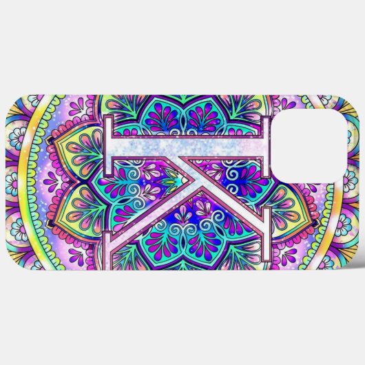 Alphabet K mandala Case-Mate iPhone Case (Achterkant (horizontaal))