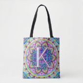 Alphabet K mandala Tote Bag (Voorkant)