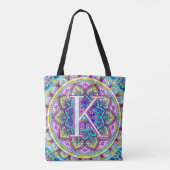 Alphabet K mandala Tote Bag (Achterkant)