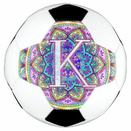 Alphabet K mandala Voetbal