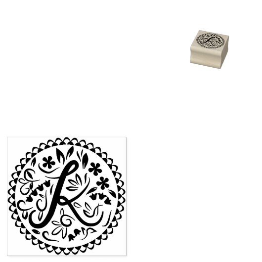 Alphabet K Rubberstempel (Gestempeld)