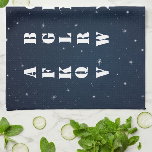 Alphabet keukenhanddoeken (Gevouwen)