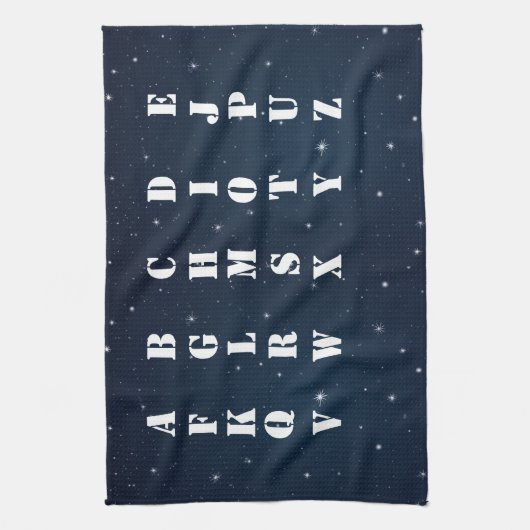 Alphabet keukenhanddoeken (Verticaal)