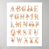 Alphabet Kinderkamer Decor Waterverf ABC Grafiek Poster (Voorkant)