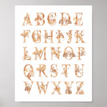 Alphabet Kinderkamer Decor Waterverf ABC Grafiek