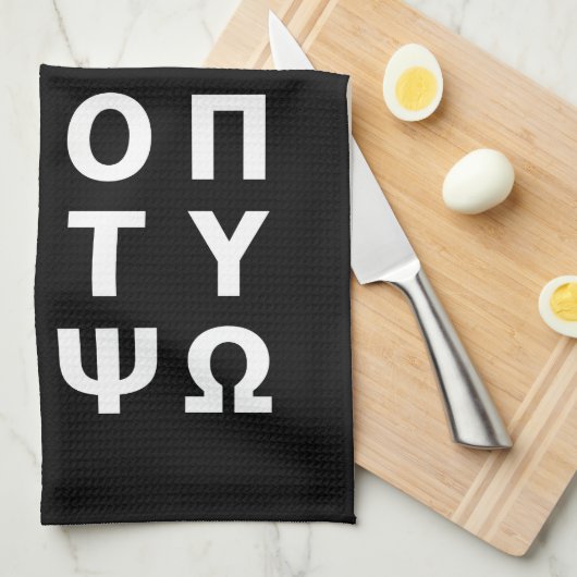 Alphabet Kitchen Towel Theedoek (Quarter Fold)