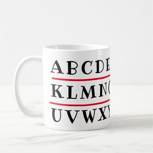 Alphabet  koffiemok (Links)