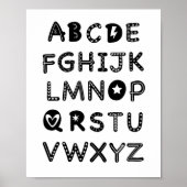 Alphabet Kwekerij Decor ABC Clipart Printable Poster (Voorkant)
