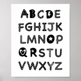 Alphabet Kwekerij Decor ABC Clipart Printable Poster