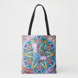 Alphabet L mandala Tote Bag