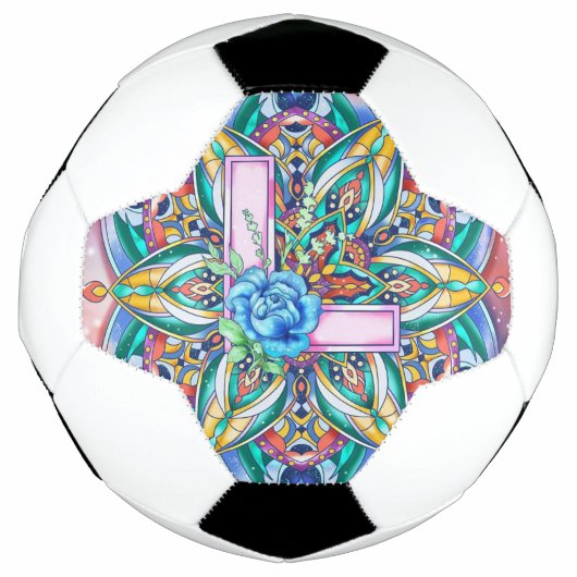 Alphabet L mandala Voetbal (Voorkant)