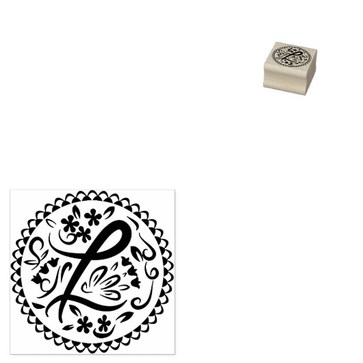 Alphabet L Rubberstempel (Gestempeld)