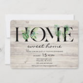 Alphabet Leaf Home Huisverwarming Uitnodiging (Voorkant)