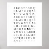 Alphabet Learn Letter Modern Typografie ABC Poster (Voorkant)