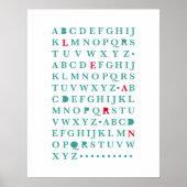 Alphabet Leer Letter Moderne Typografie ABC-Poster Poster (Voorkant)