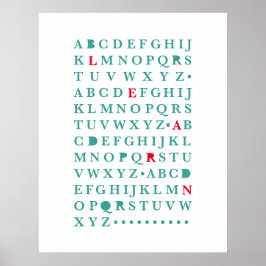 Alphabet Leer Letter Moderne Typografie ABC-Poster Poster