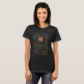 Alphabet Leren Terug naar School Fun Design T-shirt (Voorkant volledig)