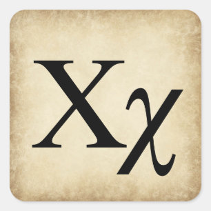 Alphabet Letter Chi Vierkante Sticker