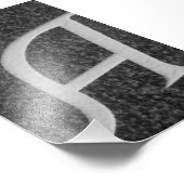Alphabet Letter-fotografie A8 Black en White 4x6 Foto Afdruk (Hoek)
