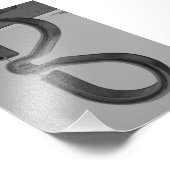 Alphabet Letter-fotografie B8 Black en White 4x6 Foto Afdruk (Hoek)