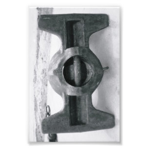 Alphabet Letter-fotografie I6 Black en White 4x6 Foto Afdruk