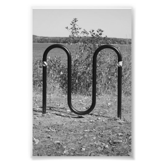 Alphabet Letter-fotografie M5 Black en White, 4x6 Foto Afdruk (Voorkant)