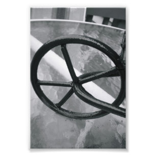 Alphabet Letter Fotografie Q2 Black en White 4x6 Foto Afdruk