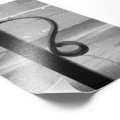 Alphabet Letter-fotografie R1 Black en White, 4x6 Foto Afdruk (Hoek)