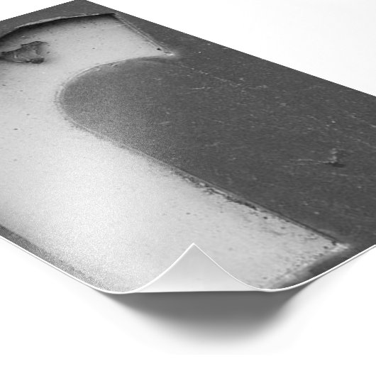 Alphabet Letter-fotografie R8 Black en White 4x6 Foto Afdruk (Hoek)