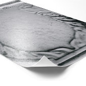 Alphabet Letter-fotografie U1 zwart en wit, 4x6 Foto Afdruk (Hoek)