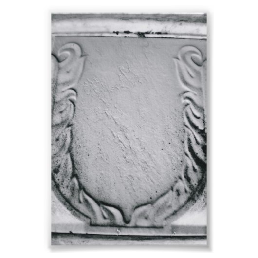 Alphabet Letter-fotografie U1 zwart en wit, 4x6 Foto Afdruk (Voorkant)