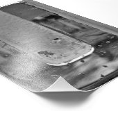 Alphabet Letter-fotografie U3 Black en White, 4x6 Foto Afdruk (Hoek)