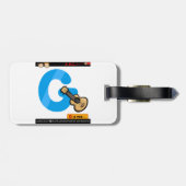 Alphabet Letter G is for Guitar Bagagelabel (Achterkant horizontaal)