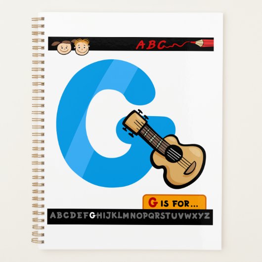 Alphabet Letter G is for Guitar Planner (Voorkant)