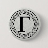 Alphabet Letter Gamma Ronde Button 5,7 Cm (Voorkant)