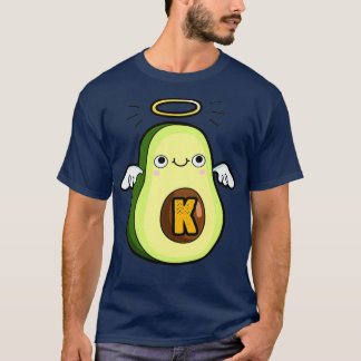 Alphabet Letter K Cute Heilige Guacamole Avocado T-shirt