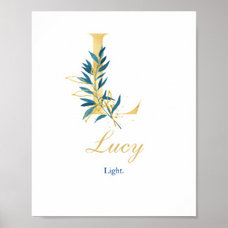 Alphabet letter L Wall poster Name and Betekenis